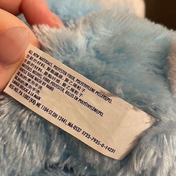 Disneyland Baby Donald Duck Plush With Rattle Very Fluffy With Pink Bow Chime - Picture 10 of 10